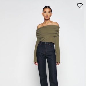 Reformation Off the Shoulder sweater top